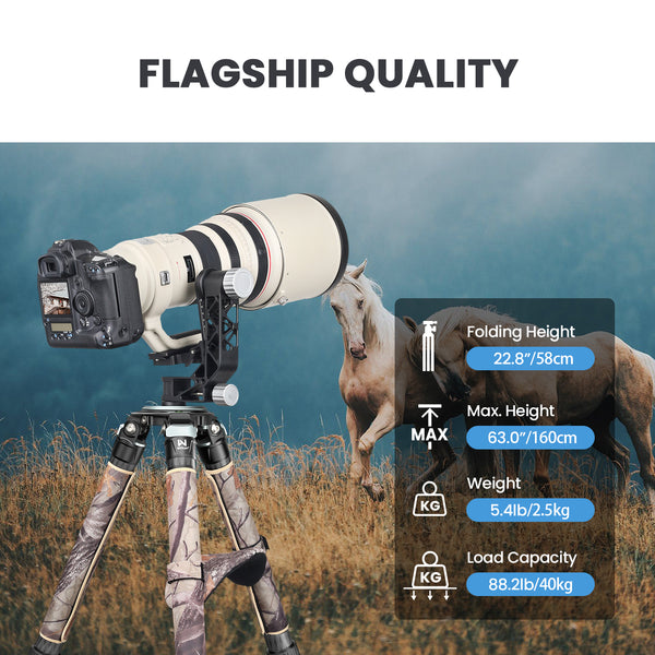 LX9G Carbon Fiber Heavy Duty Bowl Tripod