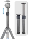WEYLLAN EC Carbon Fiber Extension Column 2-Section Tripod/Monopod Adapter
