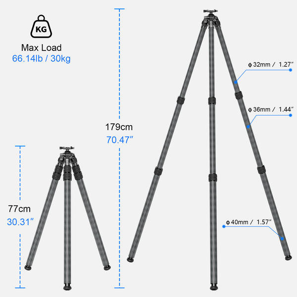 WEYLLAN HN403 carbon fiber shooting tripod, lightweight design, essential for outdoor combat