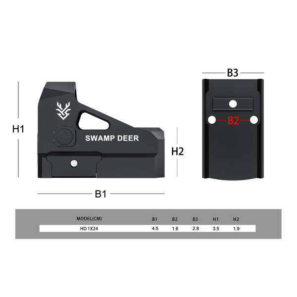 SWAMPDEER HD 1X24 Red Dot