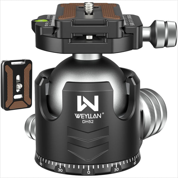 WEYLLAN DH52 Low Profile 52mm Tripod Ball Head