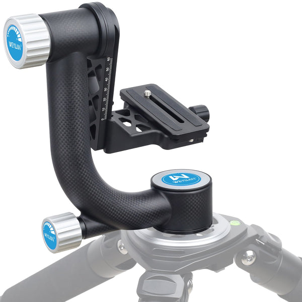 WEYLLAN PH6 Carbon Fiber Gimbal Tripod Head for DSLR/Video