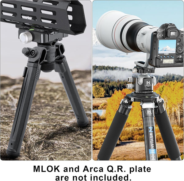 Arca Swiss Quick Release Plate Lever Lock Adapter for Magpul Mlok Bipod/Tripod Ball Heads
