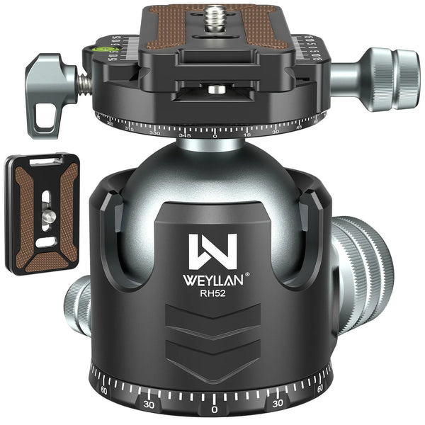 WEYLLAN RH52 Low Profile 52mm Tripod Ball Head