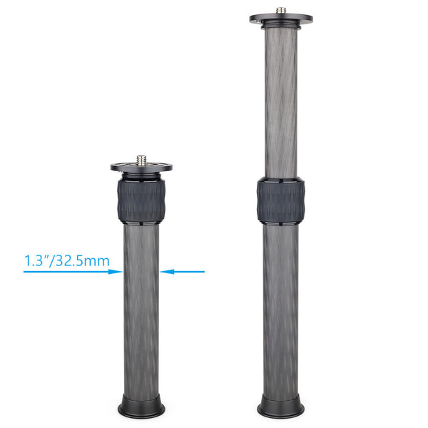 WEYLLAN EC Carbon Fiber Extension Column 2-Section Tripod/Monopod Adapter