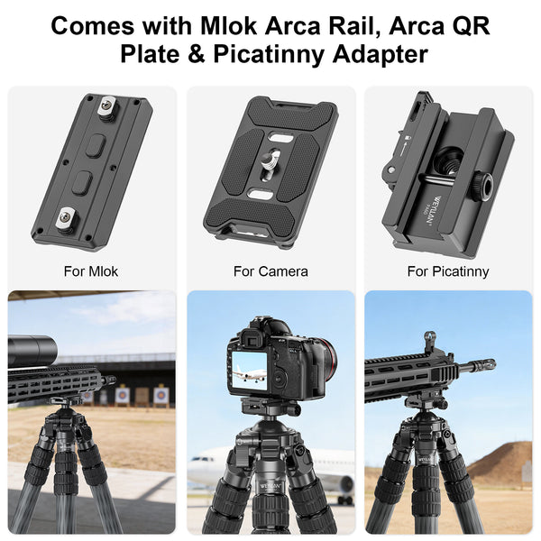 WEYLLAN HN403 carbon fiber shooting tripod, lightweight design, essential for outdoor combat