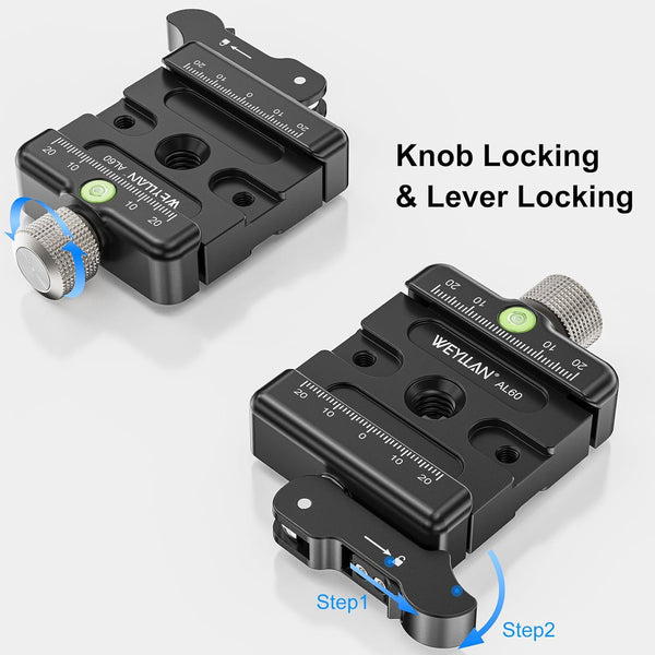 Arca Swiss Quick Release Plate Lever Lock Adapter for Magpul Mlok Bipod/Tripod Ball Heads
